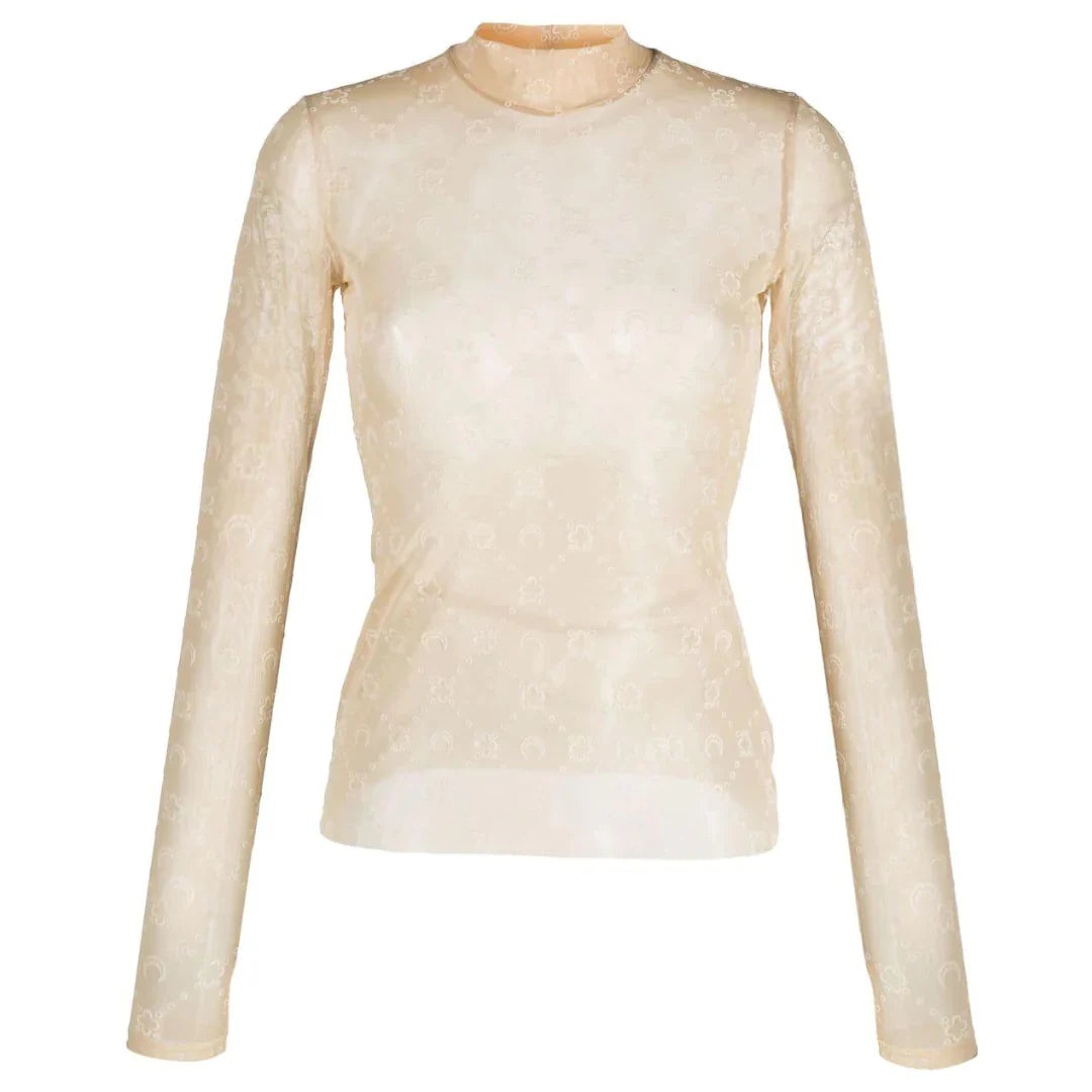 T-Shirt Con Stampa RICAMO SABBIA